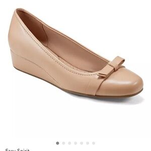 Easy Spirit Women's Beige Slip-On Wedges